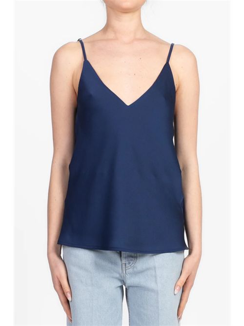 Top doppio scollo v VICOLO | TD0511BLU